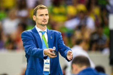 2008 m. olimpinis vicečempionas E.Krungolcas jau teisėjavo dvejose olimpinėse žaidynėse. Vytauto Dranginio nuotr.