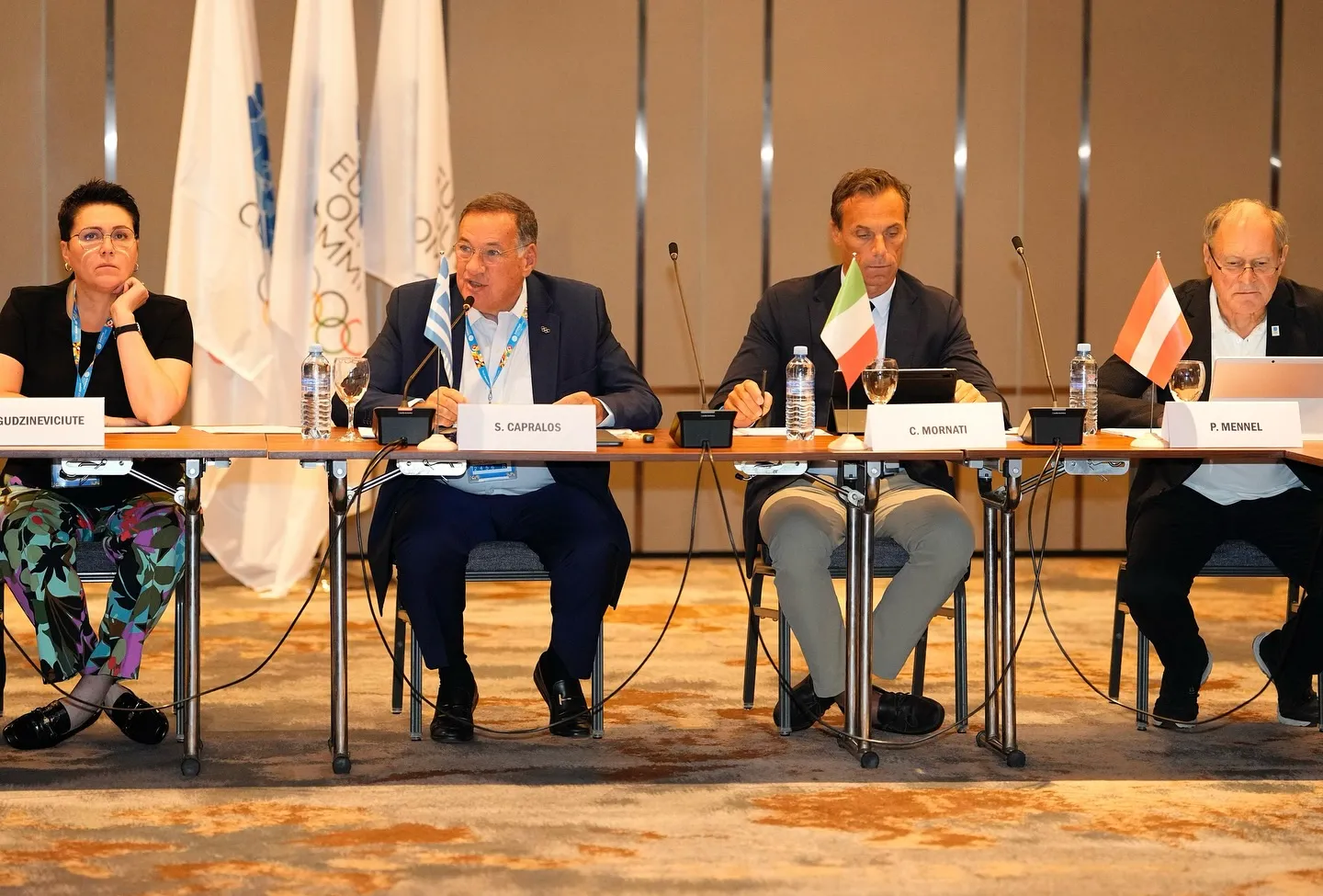 EOC Vykdomojo komiteto posėdyje dalyvavo ir LTOK prezidentė, EOC viceprezidentė olimpinė čempionė Daina Gudzinevičiūtė / EOC nuotr.