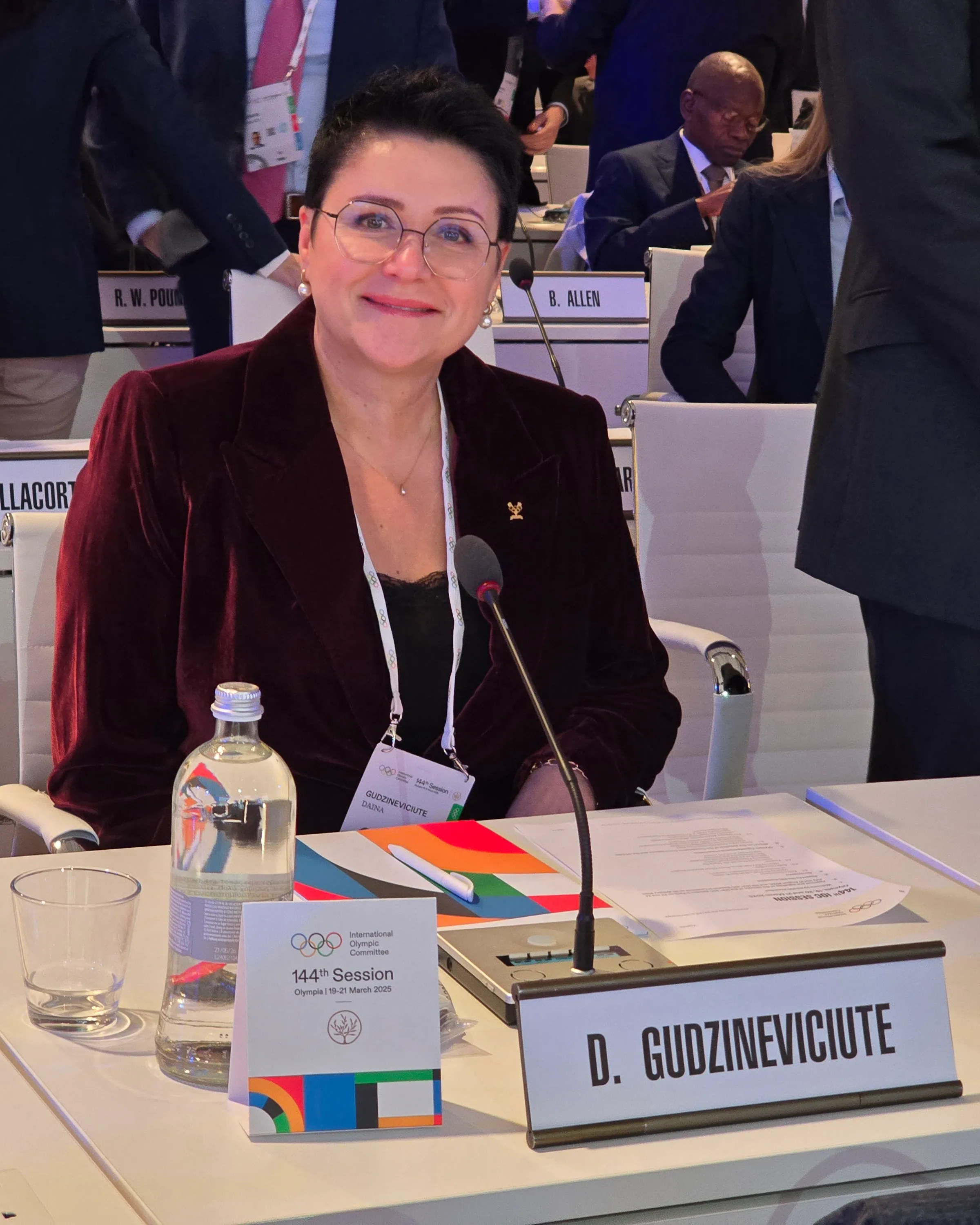 LTOK prezidentė prasidėjusioje 144-ojoje IOC sesijoje