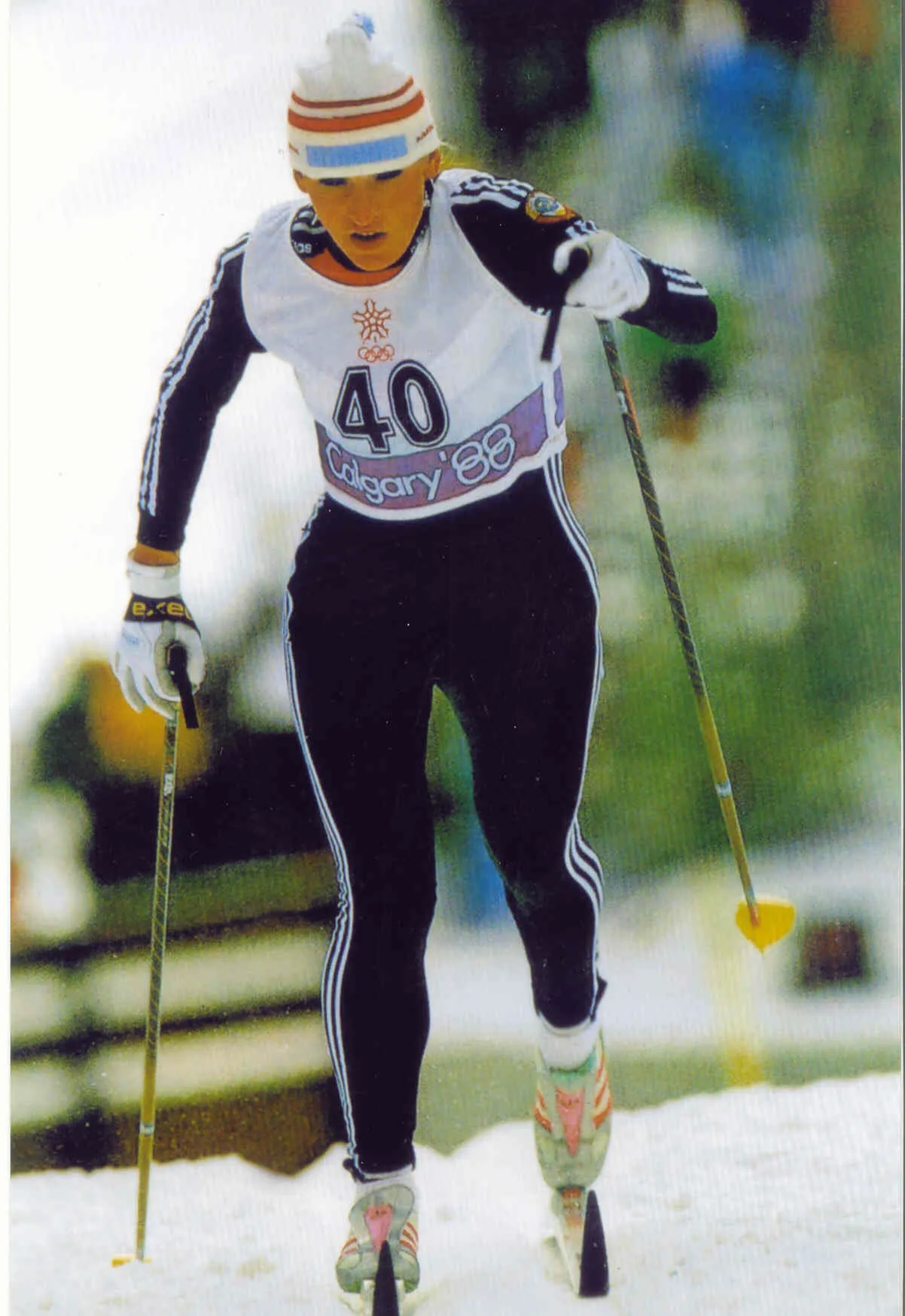 1988 m. Kalgaris. V.Vencienė skuba į auksinį finišą