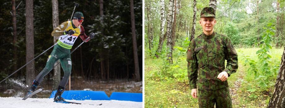 Biatlonininkas T.Kaukėnas beveik dešimtmetį yra karys savanoris. Andrejaus Ivanovo ir asmenio albumo nuotr.