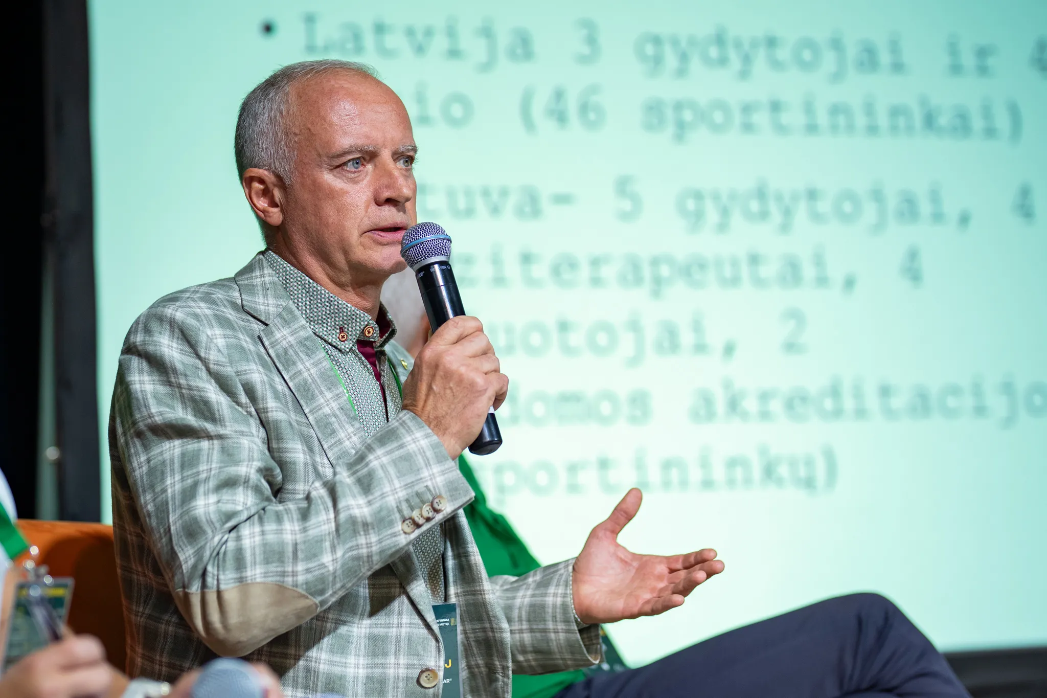 Ilgametis Lietuvos olimpinės rinktinės gydytojas Dalius Barkauskas, konferencija „Lietuvos olimpiniam sportui – 100 metų: vakar, šiandien ir rytoj“ / Vytauto Dranginio/LTOK nuotr.