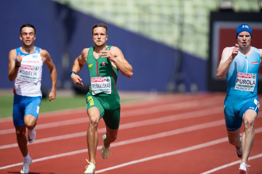 Bėgikas G.Truskauskas pirmąkart pateko į Europos čempionato pusfinalį (A. Pliadžio nuotr.)
