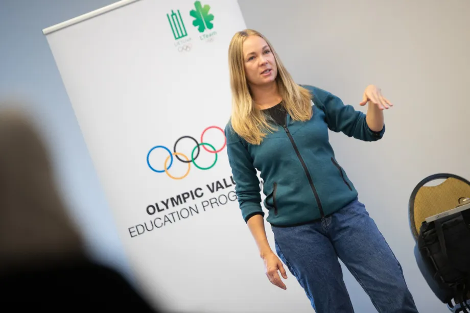 the Senior Education Manager at the Olympic Foundation for Culture and Heritage X. Kourgouzova (E. Kniežauskas photo)