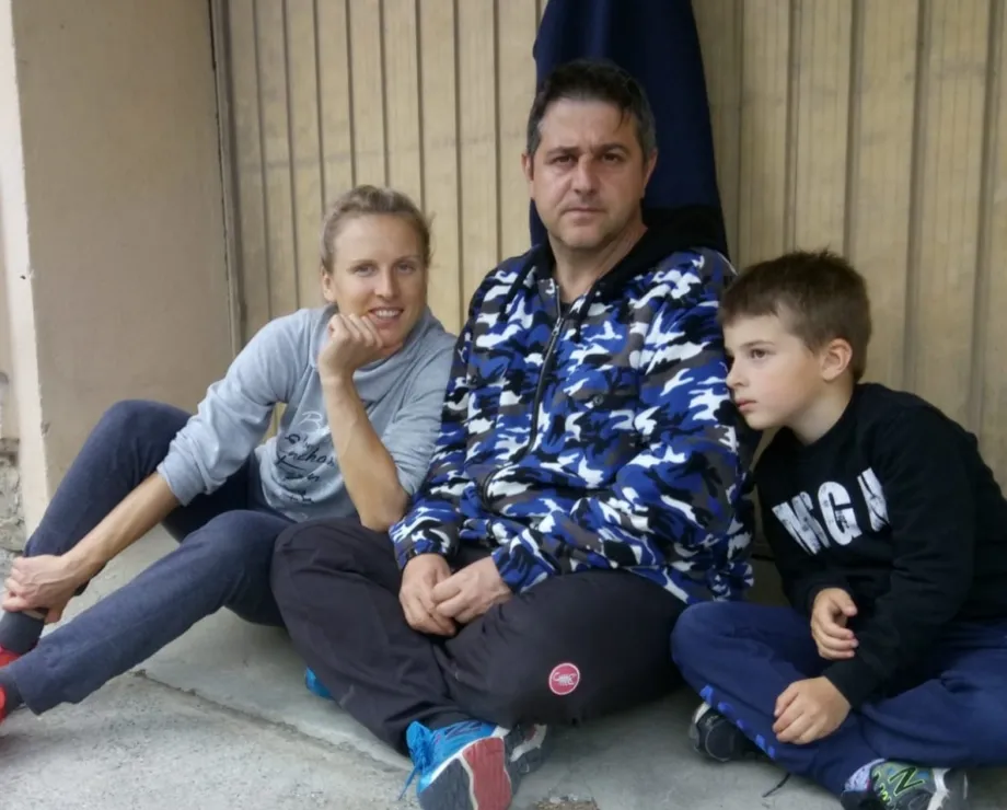 R.Leleivytė su vyru Paolo ir sūnumi Albertu.