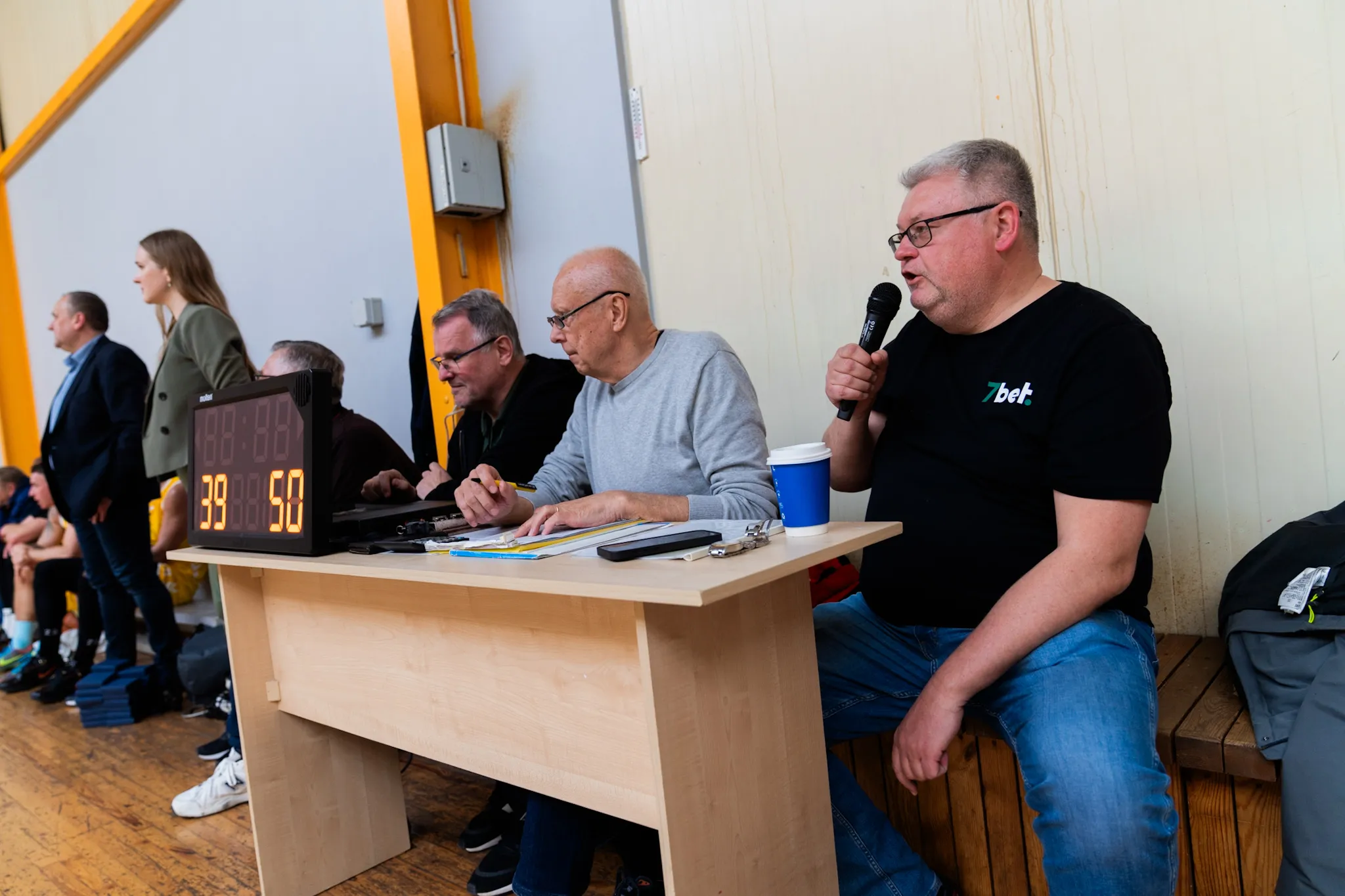Spaudos dienos proga vyko krepšinio rungtynės, kurias komentavo V. Čeponis / Kipro Štreimikio / LTOK nuotr.