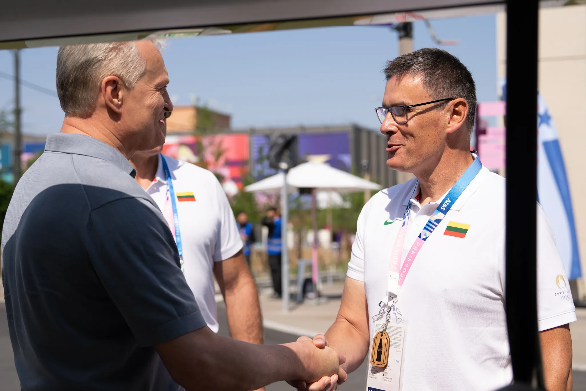Lietuvos prezidento Gitano Nausėdos vizitas olimpiniame kaimelyje / Vytauto Dranginio/LTOK nuotr.