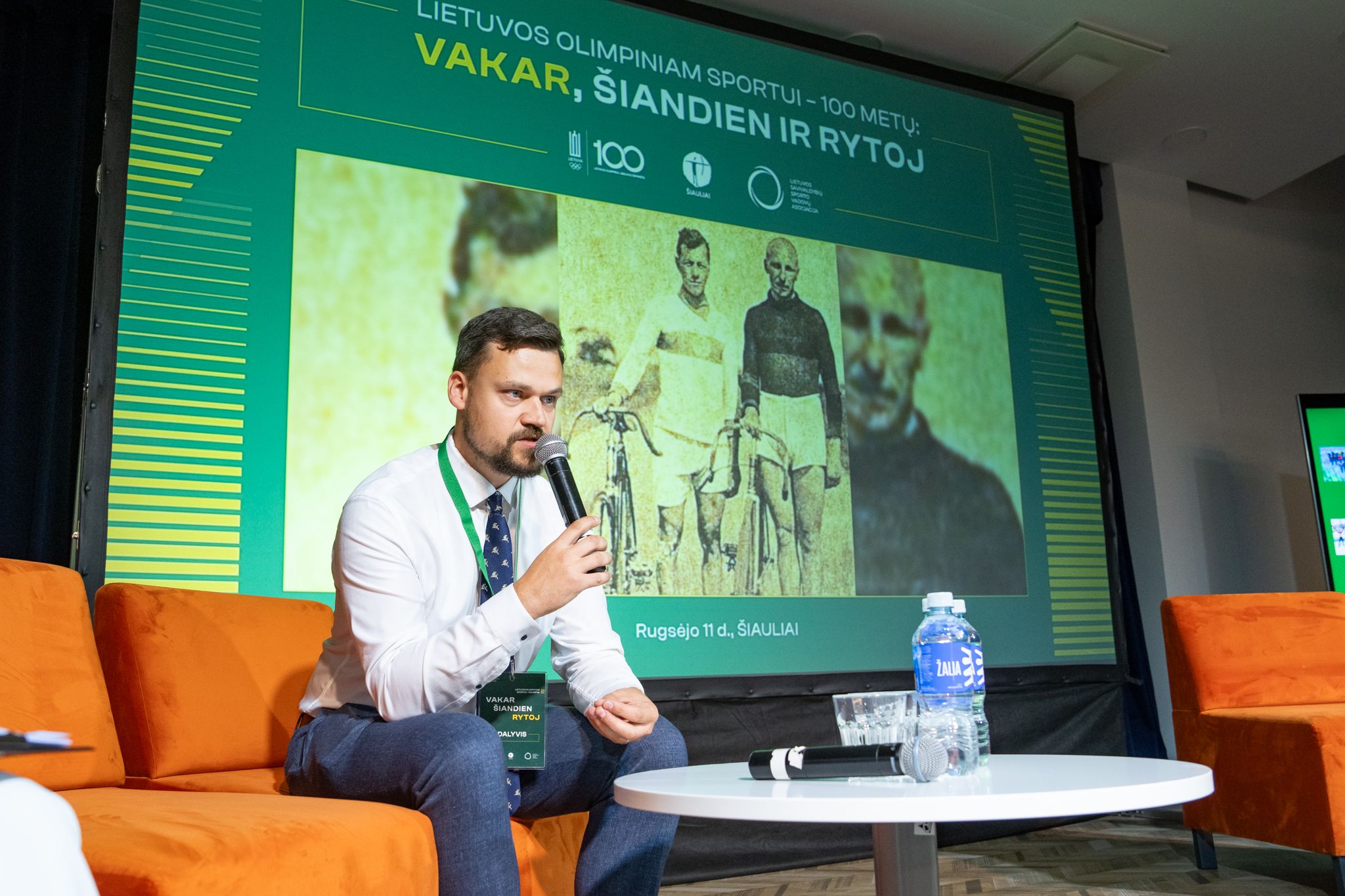 Lietuvos Respublikos prezidento Gitano Nausėdos patarėjas Paulius Baltokas konferencijoje „Lietuvos olimpiniam sportui – 100 metų: vakar, šiandien ir rytoj“ / Vytauto Dranginio/LTOK nuotr.