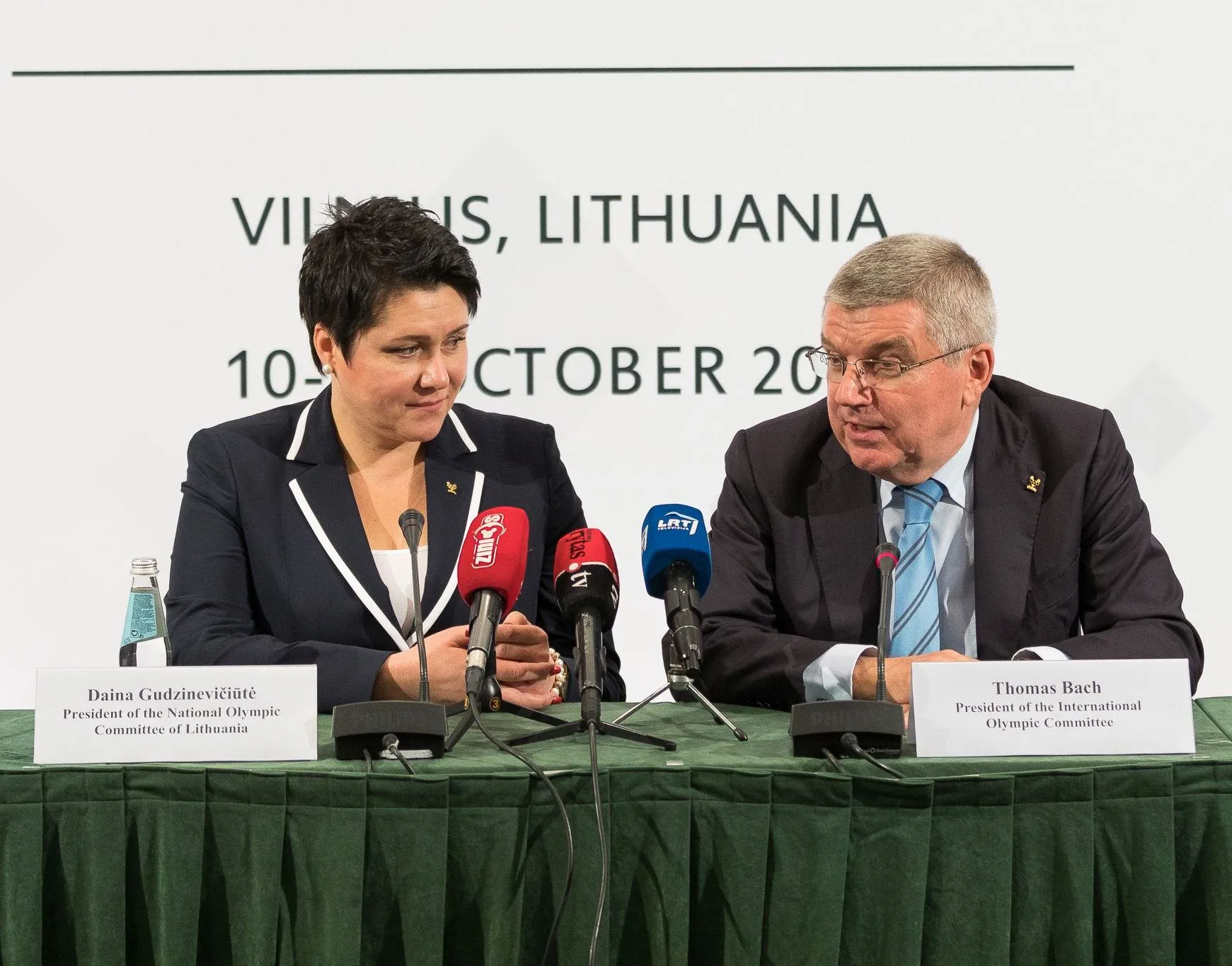 2017 m. Vilniuje surengtame Tarptautinio olimpinio komiteto forume „Moterų lyderystės stiprinimas Europoje“ dalyvavo ir TOK prezidentas T.Bachas. Vytauto Dranginio nuotr.

