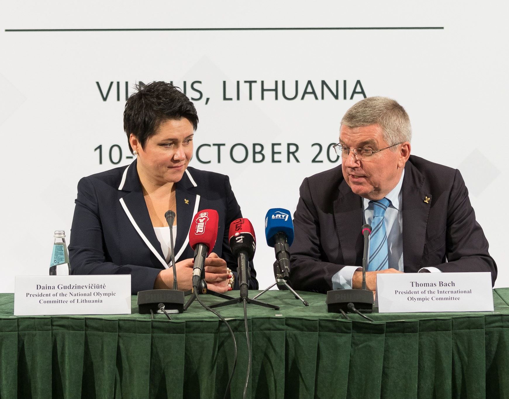 2017 m. Vilniuje surengtame Tarptautinio olimpinio komiteto forume „Moterų lyderystės stiprinimas Europoje“ dalyvavo ir TOK prezidentas T.Bachas. Vytauto Dranginio nuotr.
