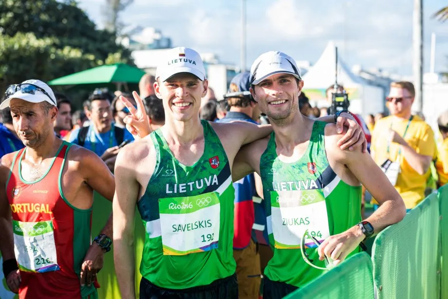 Marius Žiūkas (dešinėje) 2016 m. Rio de Žaneiro olimpinėse žaidynėse (A.pliadžio nuotr.)