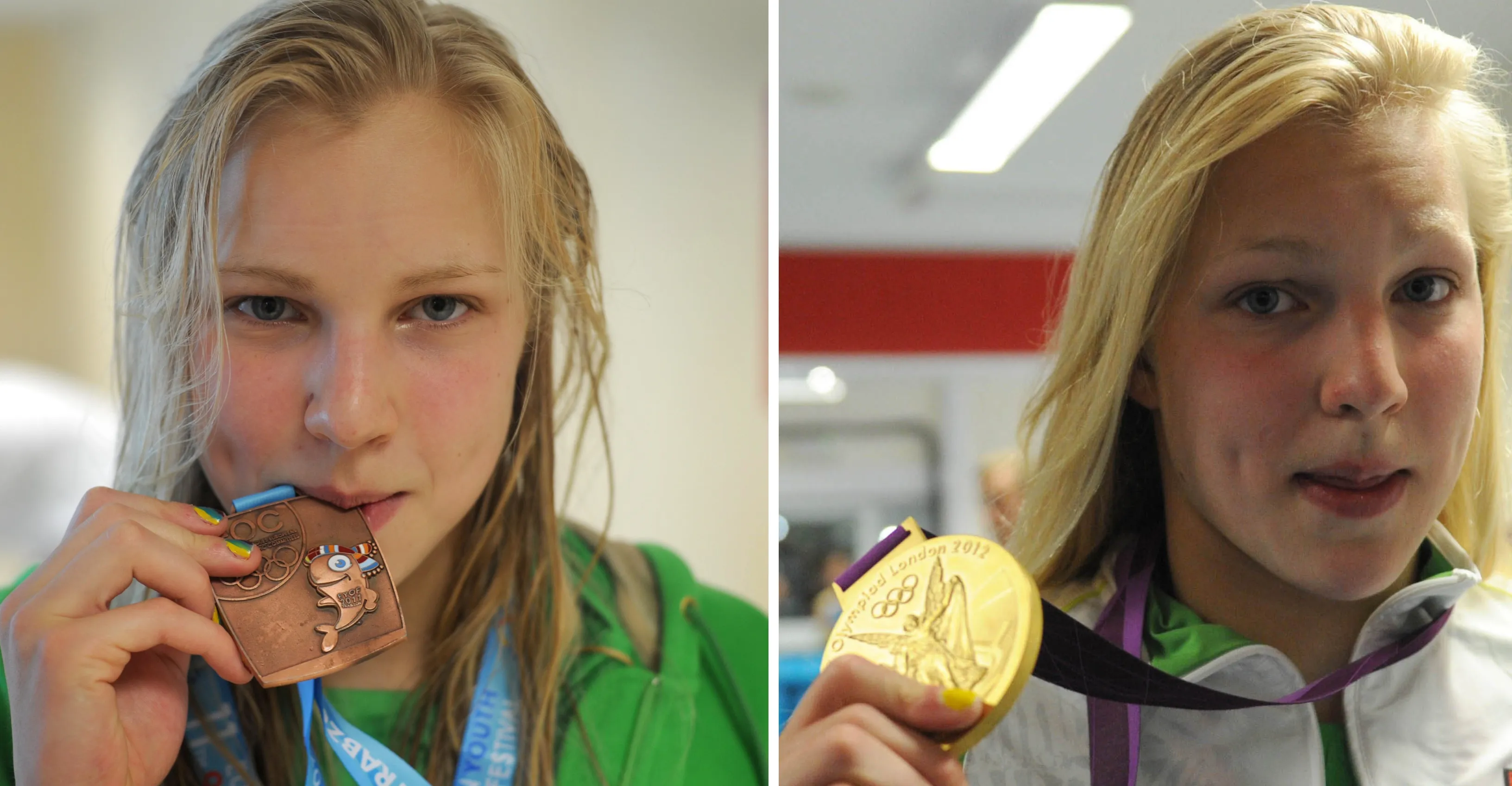 2011 m. R.Meilutytė skynė medalius EJOF, o po metų Londone tapo olimpine čempione. Alfredo Pliadžio nuotr.