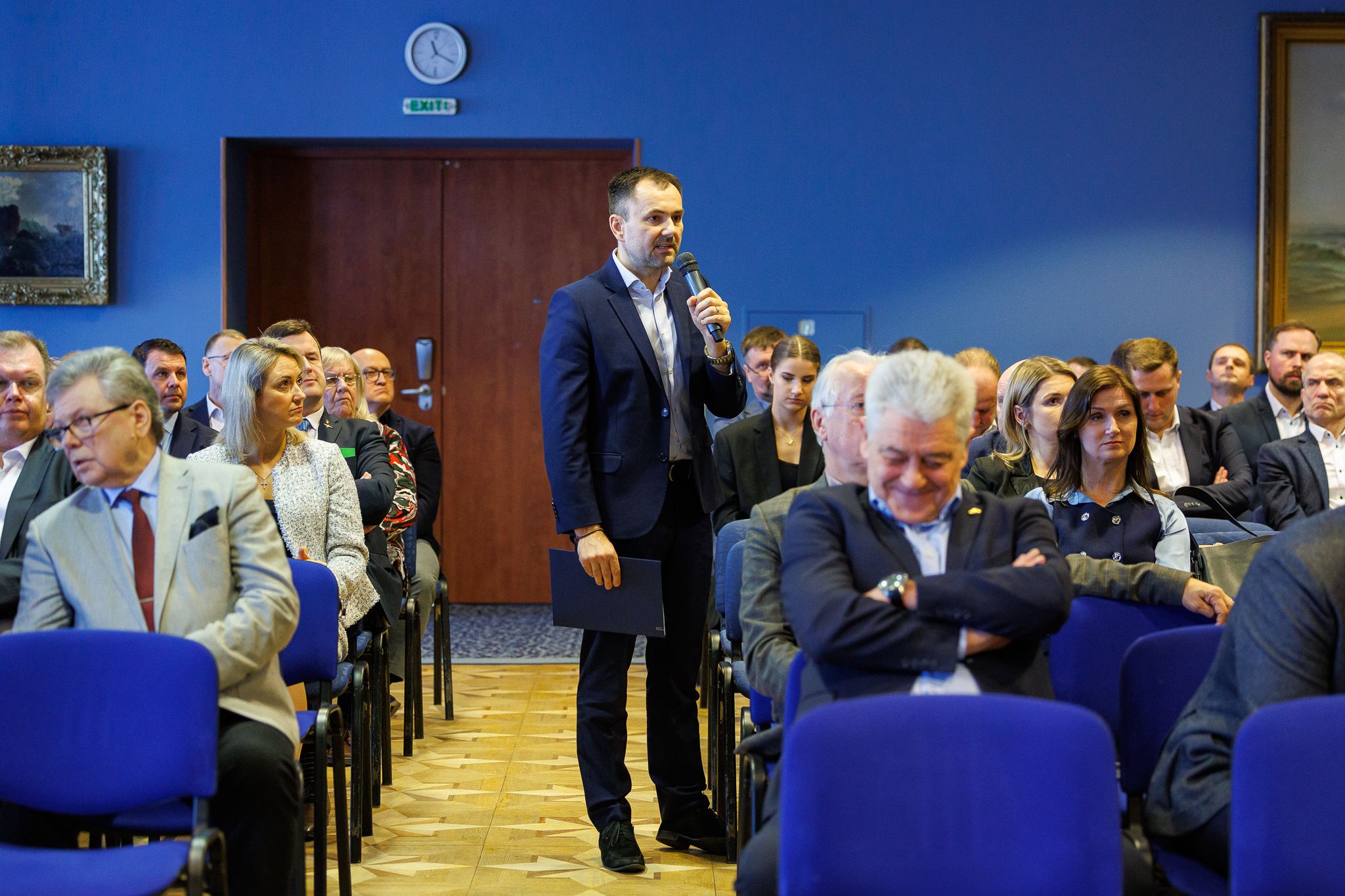 LTOK Generalinė asamblėjoje kalbėjo LDSF prezidentas Darius Levickis / Elvio Žaldario / LTOK nuotr.