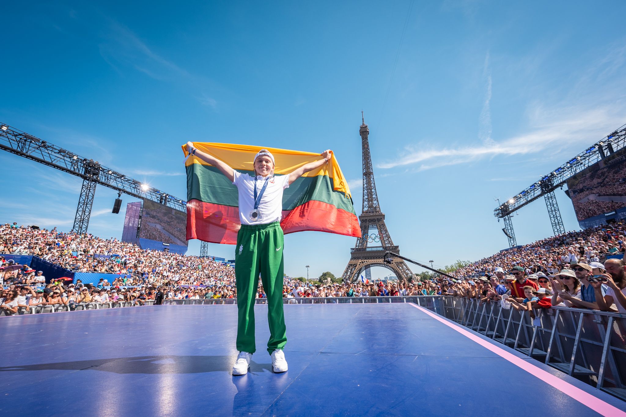 2024 08 10 Paris2024 Čempionų parke breiko šokėjos Dominikos Banevič ...